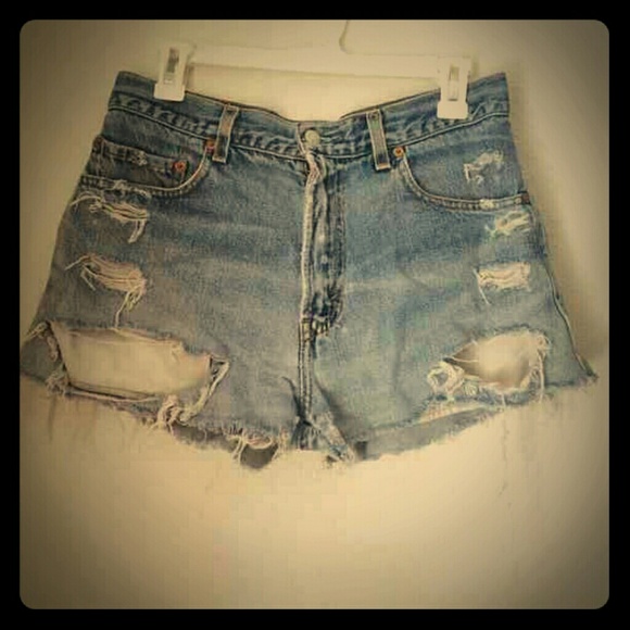 Vintage distressed Levi shorts