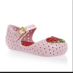 Mini Melissa designer toddler shoes.