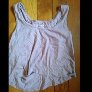 Light pink tank crop top