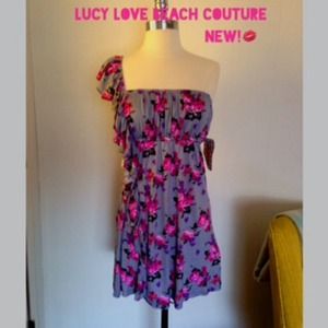 Lucy Love floral one shoulder dress