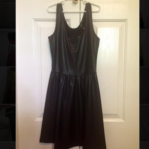 Leather-like black forever 21 dress