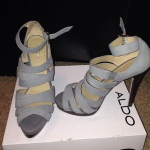 ALDO Ramirec Caged Heels- Grey size 38