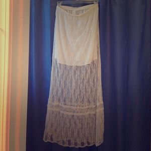 Urban Outfitters semi sheer lace maxi skirt