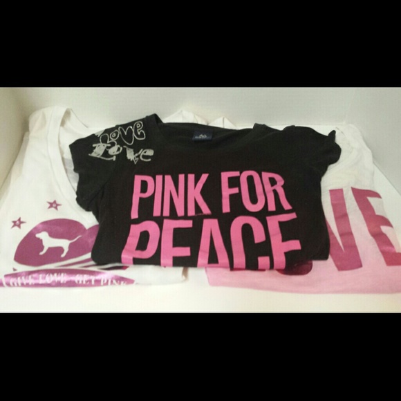 Victoria's secret 3 tees all size medium
