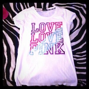 REDUCED!Victoria's Secret PINK sparkle tee shirt