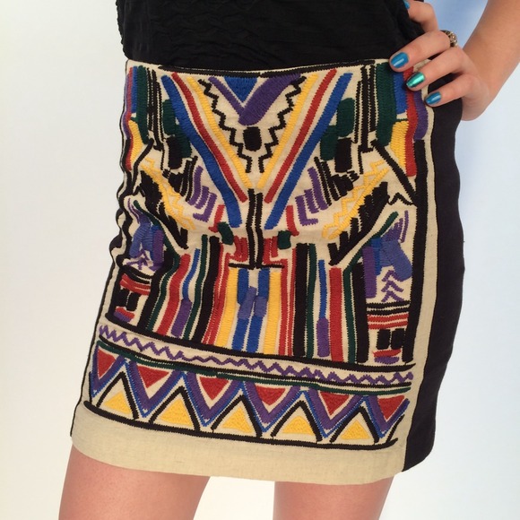 Zara Tribal Print Folkloric Skirt - Picture 2 of 4