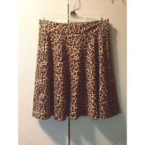 Leopard skater skirt