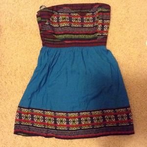 Silence + noise strapless summer dress