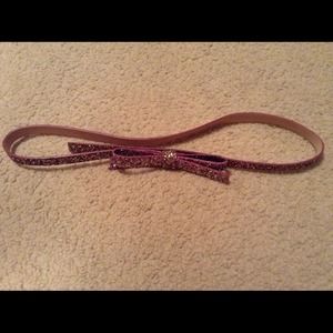 Kate Spade Leather Glitter Bow Belt