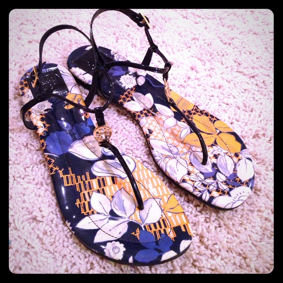 Tory Burch Navy Elodie sandal