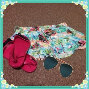 Beach print swim shorts