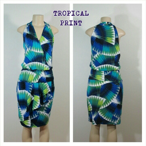 Maggy London Dresses & Skirts - HP Green/Blue Sleeveless Knit Dress