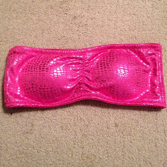 Snakeskin Hot Pink Bandeau NWOT