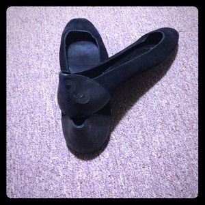 Diane Von furstenberg black square toe shoes