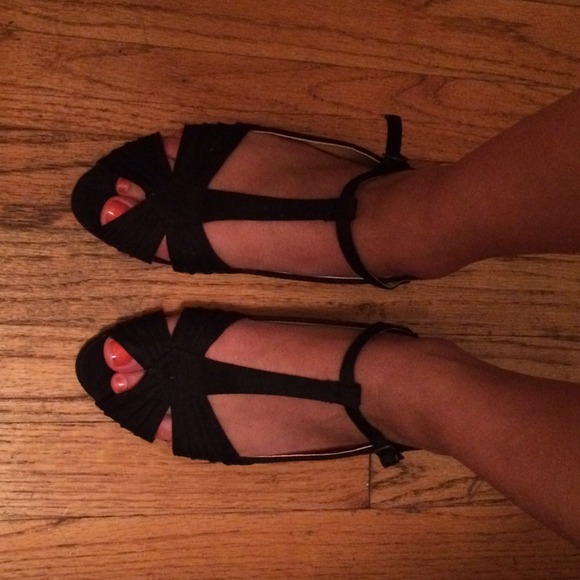 Kimchi Blue Black Cotton Flats (never worn!)