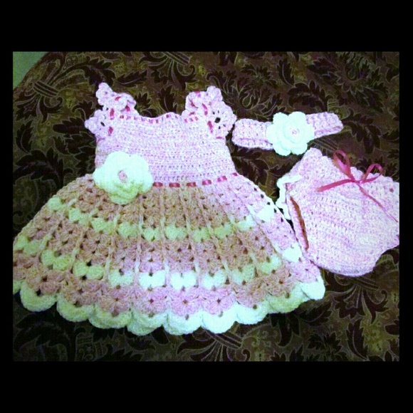 Custom Made Baby Girl Crochet Dress New