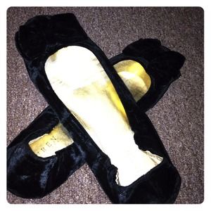 Ralph Lauren velvet black flats.