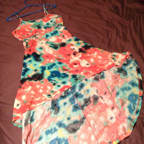 BUNDLED!! Strappy Floral Hi-low Dress👍