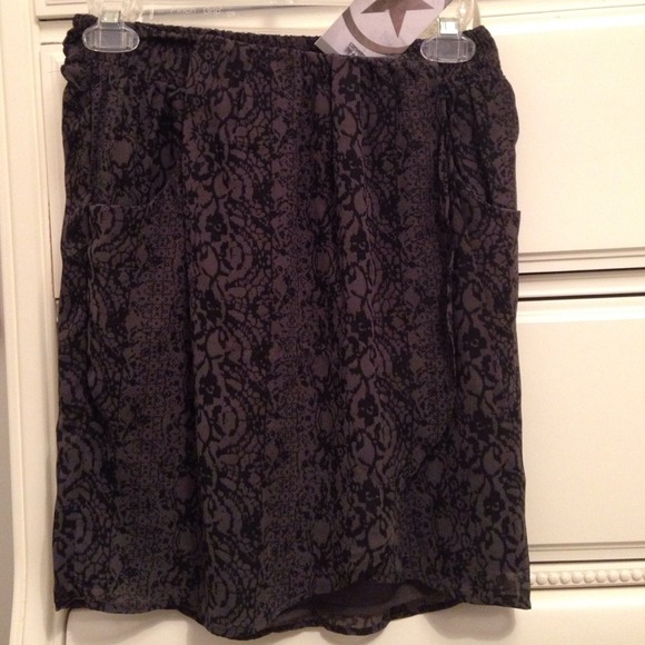 Black and Gray patterned skirt