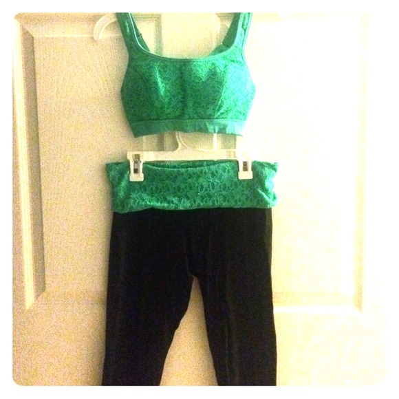 Matching sports bra and leggings