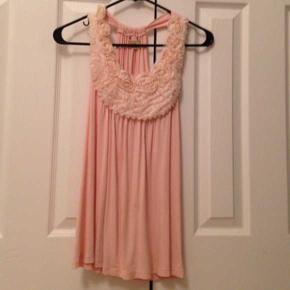 Pink and Flower Tank top