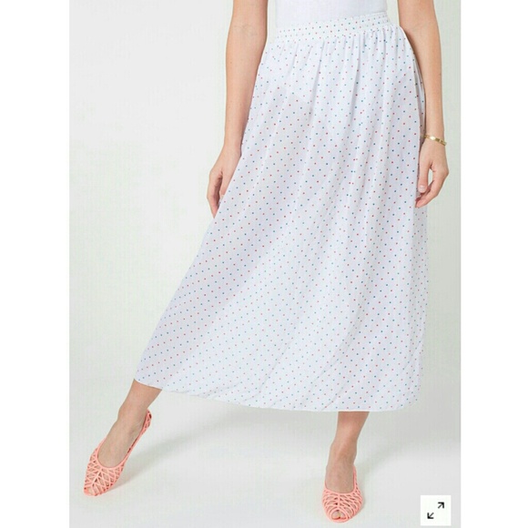 AA Polka Dot Chiffon Maxi Skirt