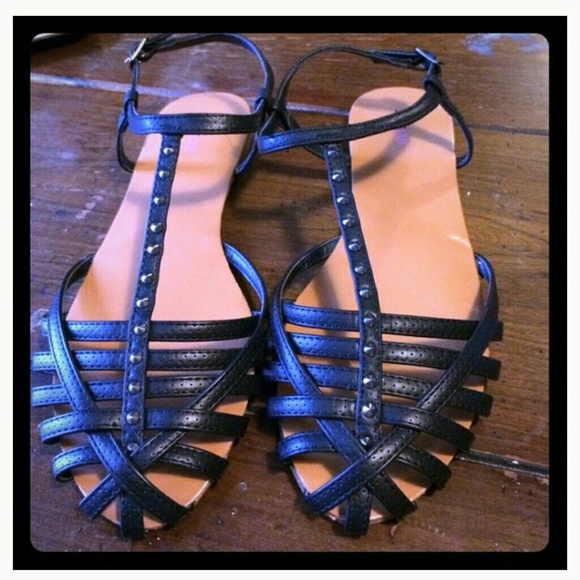 JustFab Shoes - Black studded sandals