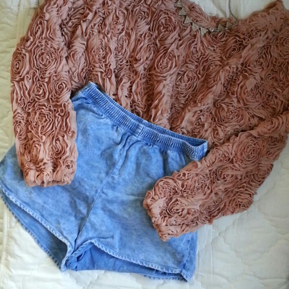 -HOLD- AA Highwaist Acid Wash Runner Shorts