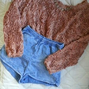 -HOLD- AA Highwaist Acid Wash Runner Shorts