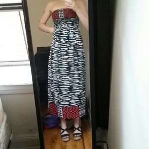 Aqua by Bloomingdale's Printed Maxi Dress