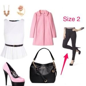 Black Stretchy Skinny Seamed Ankle Pants