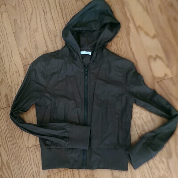 Chocolate brown jacket with hood - Picture 1 of 2