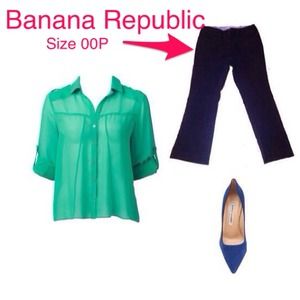 Banana Republic Sloan Navy Cropped Pants Size 00P