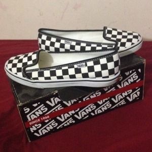 Vans White/Black Checkerboard - Womens 5.5