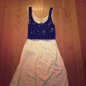 Sequin Black and White Dress