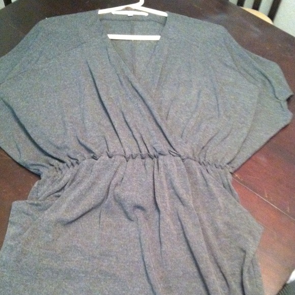 Charcoal VNeck blouse