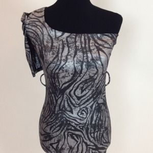 silver metallic dress