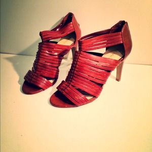 Franco Sarto Brown Leather Gladiator Sandal