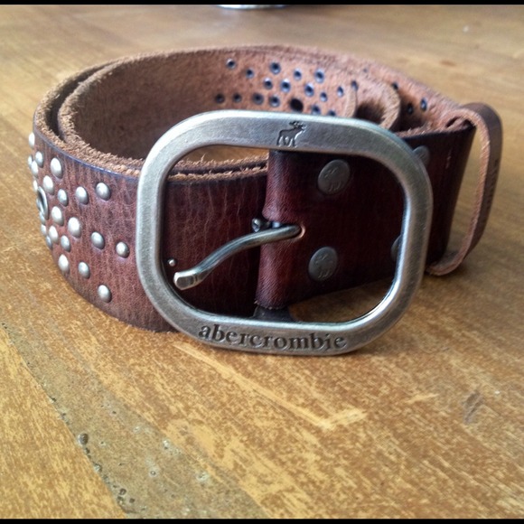Brown leather belt