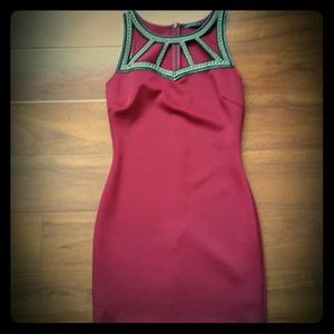 Maroon colored dress