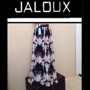 Jaloux Mirror Print Maxi Skirt