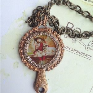 Mirror Pendant with two side