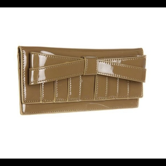 Brown Zac Posen Patent Leather Wallet