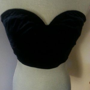 Blue velvet corset