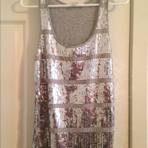 Sparkly Gray Tank Top