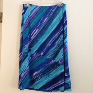 XOXO watercolor print skirt