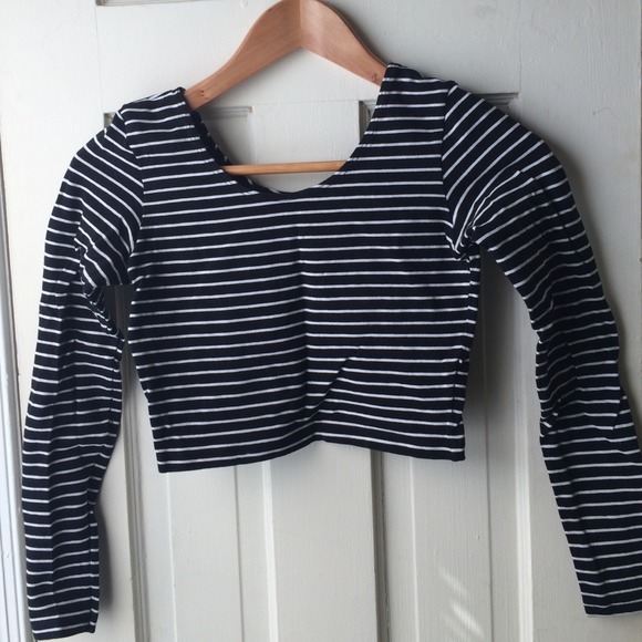SOLD American Apparel Striped Crop Top