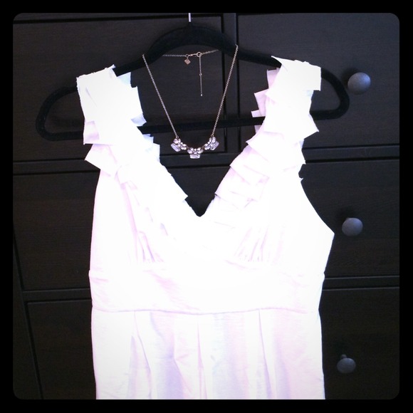 White BCBG dress