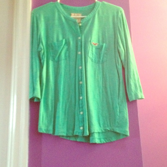 Button up Mint top