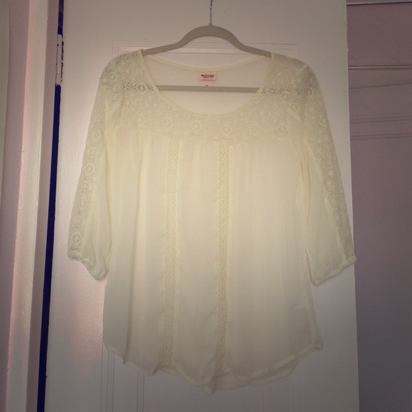 Chiffon peasant style top
